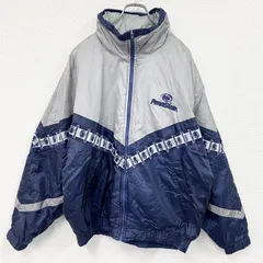 【3点以上まとめ買いで20％OFF】古着 used　～00s　ナイロンジャケット　PENN STATE　ヴィンテージ　バイカラー　ネイビー　シルバー　Lサイズ