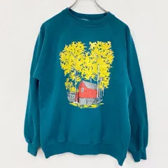 【3点以上まとめ買いで20％OFF】古着 used　80s～　Hanes　ヘインズ　スウェット/トレーナー　ラグランスリーブ　ヴィンテージ　グリーン　Lサイズ