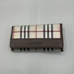 美品　BURBERRY バーバリー　キーケース　5連　ノバチェック　レザー　ビジネス　茶　ブラウン