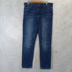 CINEMA CLUB シネマクラブ レディース ストレート デニム ブルー ダメージジーンズ Lサイズ 〇□