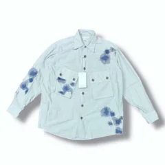 参考上代52,800円 未使用 YOKE 25SS EMBROIDERY UTILITY SHIRT ユーティリティシャツ ヨーク YK25SS0911SH ミストブルー 1 （5172M）のサムネイル