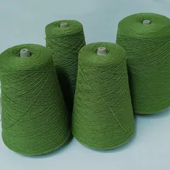 【K-286】ウールナイロン コーン巻き糸 グリーン系 4本セット