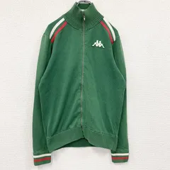 【3点以上まとめ買いで20％OFF】古着 used　Kappa　カッパ　トラックジャケット/ジャージ　緑　グリーン　XLサイズ