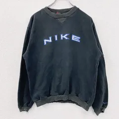 【3点以上まとめ買いで20％OFF】古着 used　90s　NIKE　ナイキ　スウェット/トレーナー　ヴィンテージ　前V　黒　ブラック　Sサイズ