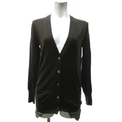 サカイ sacai 美品 カーディガン ボレロ 長袖 1315 切り替え 茶 ブラウン 2 約M ■GY09