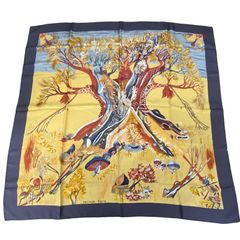未使用級 HERMES エルメス シルク100% スカーフ カレ90 CHEVAUX DE