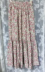 小花柄 フラワー シフォン ロング丈スカート (フリーサイズ)