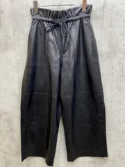 ZARA ザラ フェイクレザー ワイド パンツ sizeS/ブラック ◇■レディース