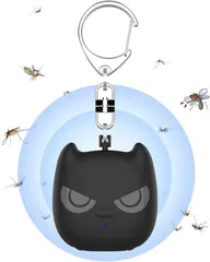 BAERU 蚊取り 虫除け 超音波 携帯 蚊除け 屋外 玄関 超音波害虫駆除器 USB充電式 化学物質ゼロ (ブラック,  超音波虫除け)