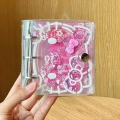 「バインダー」HELLO KITTY 振り子式 シール帳 シール帳カバー リフィル クリア手帳 シール収納 クリアバインダー ミニサイズ 手帳 推し活グッズ