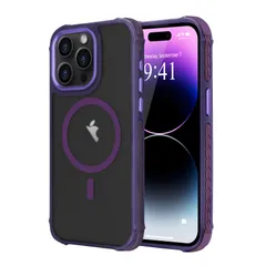 新品 Lafunda iPhone 14 Pro Max Max 用 ケース MagSafe対応 耐衝撃 滑り止め マット 半透明 スマホケース ミリタリーグレードの保護 衝突防止ストリップ設計 軽量 落下保護 傷つけ防止 ワイヤレス充電対応 アイフォン 14