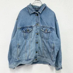 【3点以上まとめ買いで20％OFF】古着 used　90s　Eddie Bauer　エディーバウアー　デニムジャケット/Gジャン　ヴィンテージ　白タグ　インディゴ　Lサイズ