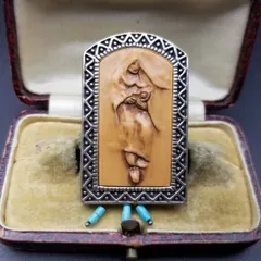 Carolyn Pollack Andrew Rodriguez ヴィンテージ ペンダント ブローチ 聖母マリア キリスト 宗教モチーフ 925 シルバーフレーム 銀 R16-A