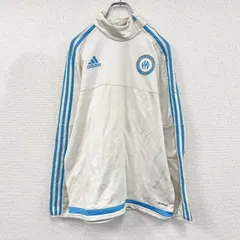 【美品】adidas オリンピックマルセイユ　ジャージセットアップ　金刺繍 b1535【adidas】プロフェッショナル セットアップ バックプリント 刺繍