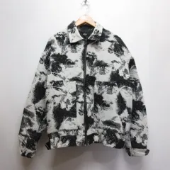 アズールバイマウジー AZUL by moussy 24AW ジャガード ジップ シャウター F 白×黒 中綿 ジャケット ブルゾン アウターのサムネイル