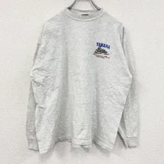 【3点以上まとめ買いで20％OFF】古着 used　90s～　HARDWEAR　YAMAHA　ヤマハ　長袖Tシャツ/ロンT　企業ロゴ　ヴィンテージ　灰色　グレー　XLサイズ