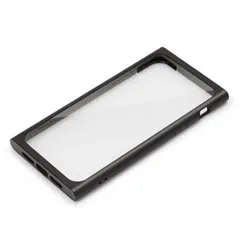 iPhone 11ProMax ケース ブラック ガラスタフケース カバー スクエア 四角 カスタマイズ クリア 透明 シンプル おしゃれ PGA 【ゆうパケットにて発送】【1週間以内発送】