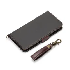 iPhone 12mini ケース ブラック 手帳型カバー PUレザー 高級感 フィンガーストラップ カードポケット シンプル おしゃれ PGA 【ゆうパケットにて発送】【1週間以内発送】