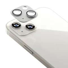 iPhone 13mini カメラレンズプロテクター シルバー カメラレンズ保護フィルム 硬度10H ガラス シンプル 保護 PGA 【定形外郵便にて発送】【1週間以内発送】