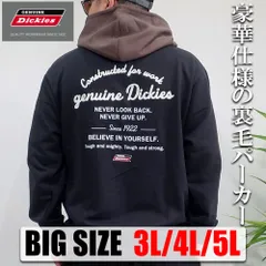 GENUINE Dickies ディッキーズ 裏毛 バックプリント パーカー メンズ 大きいサイズ 3L 4L 5L 刺繍入り プルパーカー 裏毛スウェット カンガルーポケット スウェット 長袖 オーバーサイズ ビックシルエット 春 秋 冬 10002040