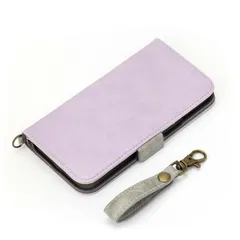 iPhone 13  ケース ラベンダー 手帳型カバー PUレザー マグネット スタンド機能 フィンガーストラップ カードポケット かわいい 可愛い おしゃれ オシャレ シンプル PGA 【ゆうパケットにて発送】【1週間以内発送】