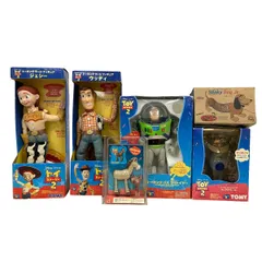 TOMY 他 ディズニー トイストーリー2 ウッディ ジェシー バズ ザーグ ブルズアイ スリンキー フィギュア 6点セット ジャンク O10772795