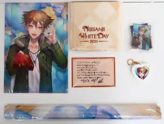 6個セット にじさんじ 伏見ガク ホワイトデーグッズ2021/アクスタ/タペストリー/缶バッジ/タオル/クリアファイル/メッセージカード