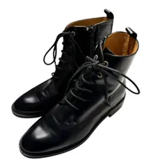 LeTalon GRISE ■ ⑤ 3.5cmレザーレースアップショートブーツ レディース ブラック M