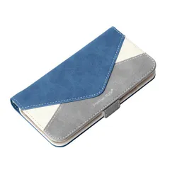 iPhone 14 Pro 手帳型 ケース シンプル レザー カバー スマホケース おしゃれ かわいい カード ポケット 収納 スタンド レター デザイン ブルー 青 アイフォン アイホン プロ PGA  【ゆうパケットにて発送】【1週間以内発送】