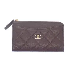 シャネル CHANEL クラシック ジップ AP3179 カードケース 財布 キャビアスキン ボルドー ゴールド金具 レディース 極美品【中古】【SAランク】