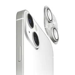 iPhone15 iPhone15Plus カメラ フル プロテクター ガラス フィルム ラメ フレーム シルバー 10H クリア 透明 保護 レンズ 背面カメラ 一体型 タイプ 簡単 貼付け きらきら  【定形外郵便にて発送】【1週間以内発送】