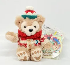 東京ディズニーシー ぬいぐるみストラップ Duffy's Christmas ダッフィー(赤ベージュ系ニット)/Very Merry Snowtime 2015