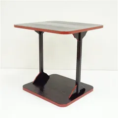 溜塗爪紅四方棚（箱付）  茶道 茶道具 おしゃれ 茶器 道具 点前 茶席 抹茶 骨董 お茶 茶室 インテリア ラック 収納 1月 3月 11月 12月 春秋