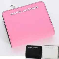 マークジェイコブス MARC JACOBS ミニコンパクト ウォレット 4F5SMP076S02 666 PETAL PINK ペタルピンク　ブラック ホワイト 二つ折り財布 小銭入れ付き ロゴメタル レディース ユニセックス 【新品・本物」 売れ筋