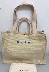 新品未使用品】MARNI マルニ 2WAYラフィアかごバッグ ナチュラル