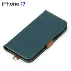iPhone17 ケース 手帳 ブルー グリーン PUレザー マグネットロック フリップカバー アイフォン アイホン PG-25AFP01BL  【ゆうパケットにて7営業日以内発送】