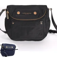 マークジェイコブス MARC JACOBS ショルダーバッグ M0012909 001 ブラック 419アズールブルー/ネイビー ロゴパッチ プレピー ナターシャ スモール ナイロン クロスボディ メッセンジャー 斜め掛け サコッシュ レディース 【新品・本物