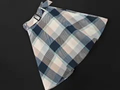 BLUE LABEL CRESTBRIDGE ブルーレーベル クレストブリッジ チェック フレア スカート size38/水色 ■■ レディース