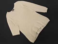 EVEX by KRIZIA エヴェックスバイクリツィア ウール混 Vネック ラメ ニット セーター size40/オフホワイト ◇■ レディース