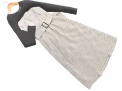 JUSGLITTY ジャスグリッティー チェック ドッキング ワンピース size2/黒ｘグレー ◇■ レディース