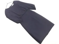 green label relaxing グリーンレーベルリラクシング ユナイテッドアローズ ウエストギャザー ワンピース size38/紺 ◇■ レディース