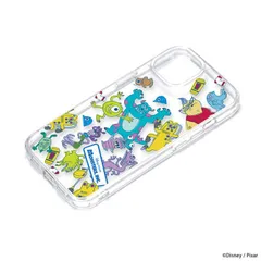 iPhone15 ケース ディズニー モンスターズインク クリア 透明 ハイブリッド キャラクター グッズ ピクサー スマホ カバー アイフォン アイホン 2023 6.1inch ２眼  【ゆうパケットにて7営業日以内発送】のサムネイル