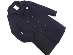 DANTON ダントン JD 8531 ウールモッサ ウール混 コート size36/紺 ◇■ レディース