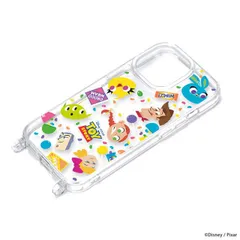 iPhone15ProMax ケース ディズニー トイストーリー ショルダーストラップホール 付 クリア 透明 ハイブリッド キャラクター グッズ ピクサー スマホ カバー 2023 6.7inch ３眼  【ゆうパケットにて発送】【1週間以内発送】