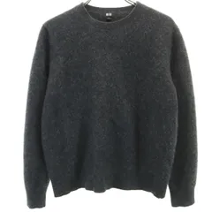 UNIQLO ユニクロ カシミヤ100％ 長袖 セーター L グレー ニット メンズ 古着
