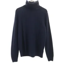 UNIQLO ユニクロ カシミヤ100％ 長袖 タートルネック セーター L ネイビー ニット レディース 古着