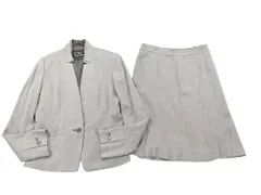 COUP DE CHANCE クードシャンス ラメ セットアップ ジャケット スカート スーツ sizeジャケット40 スカート38/グレー ■■ レディース