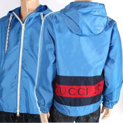 GUCCI 100周年記念 バックロゴ ナイロン フーディ ジャケット 50 