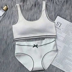 ジュニアブラ 未使用 パッド 2点セット 上下セット 小学生 ジュニア ブラ ショーツセット ブラ キッズ 下着セット ブラジャー キッズブラ