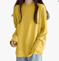 レディース 長袖 Tシャツカットソー クルーネック 長袖 カジュアル 着痩せ ゆったり